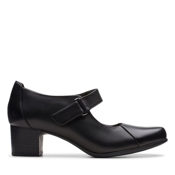 Clarks Womens Un Damson Vibe Heels Black | USA-5478013